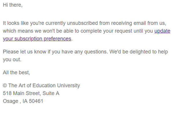 Email Unsubscribe